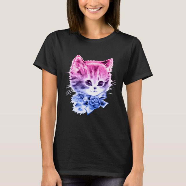 Bisexuell stolthetskatt t shirt (Framsida)