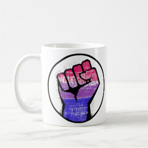 Bisexuell stolthetsnäve cirkel kaffemugg