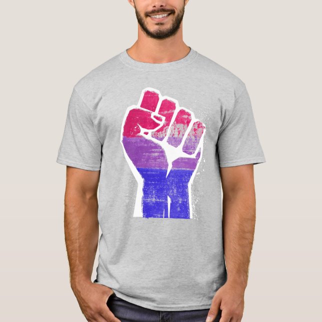 Bisexuell stolthetsnäve t shirt (Framsida)