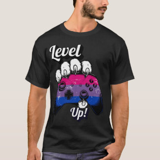 Bisexuell stolthetsnivå Upp Tiger Tass Kontrollert T Shirt