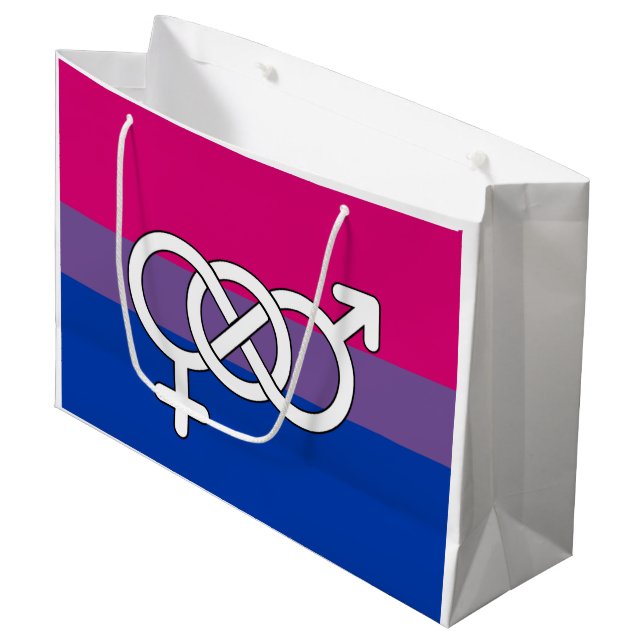 Bisexuell stolthetssymbolflagg (Framsidan Vinklad)