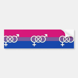 Bisexuell stolthetssymbolflagg bildekal