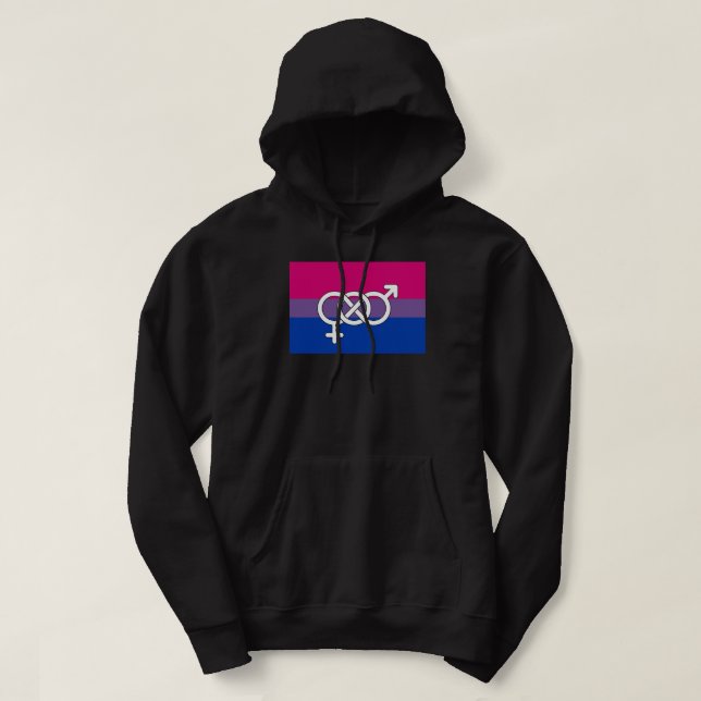 Bisexuell stolthetssymbolflagg hoodie (Design framsida)