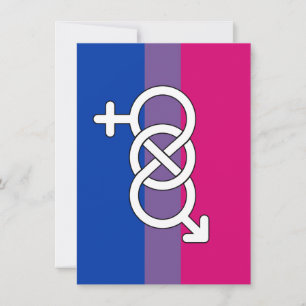 Bisexuell stolthetssymbolflagg julkort