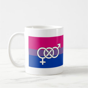 Bisexuell stolthetssymbolflagg kaffemugg