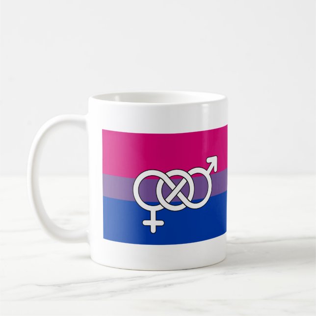 Bisexuell stolthetssymbolflagg kaffemugg (Vänster)