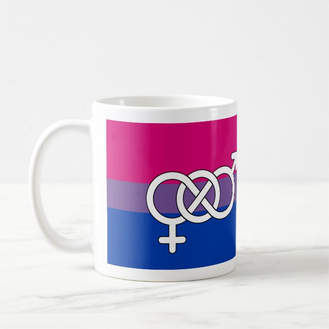 Bisexuell stolthetssymbolflagg kaffemugg (Vänster)