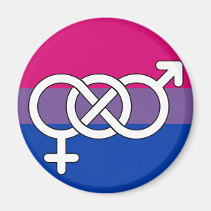Bisexuell stolthetssymbolflagg magnet
