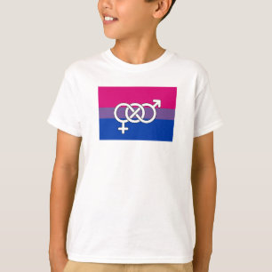 Bisexuell stolthetssymbolflagg t shirt