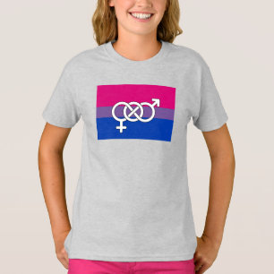 Bisexuell stolthetssymbolflagg t shirt