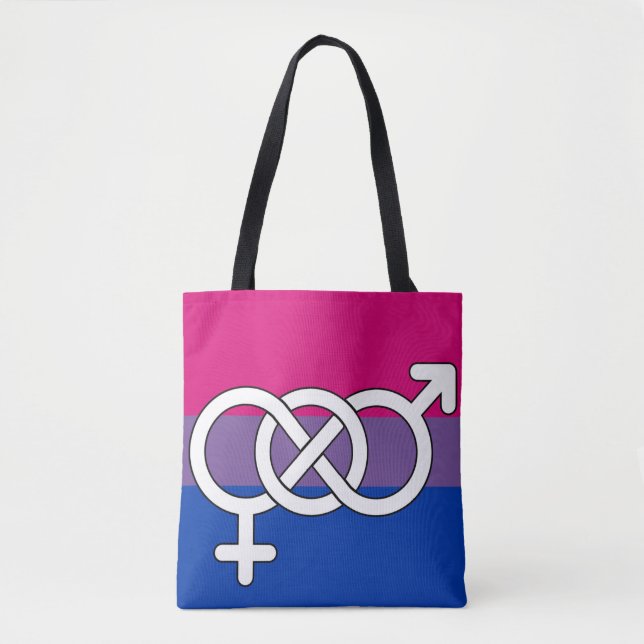 Bisexuell stolthetssymbolflagg tygkasse (Framsida)