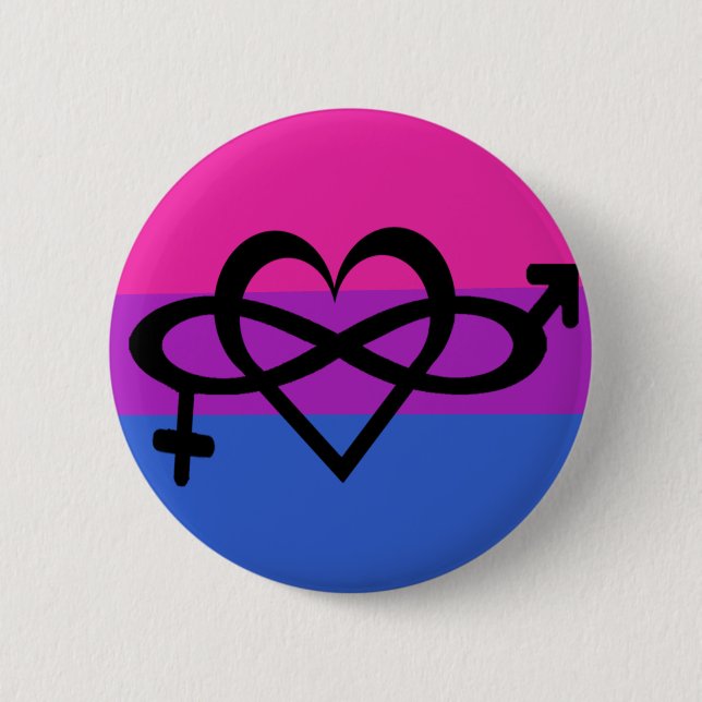 Bisexuell symbolmedvetenhetpride knäppas knapp (Framsida)