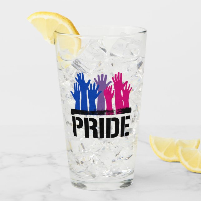 Bisexuell Tillsammans Pride Glaskopp (Framsida Ice)