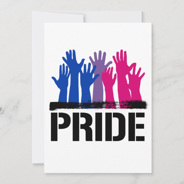 Bisexuell Tillsammans Pride Julkort (Framsida)
