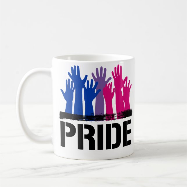 Bisexuell Tillsammans Pride Kaffemugg (Vänster)