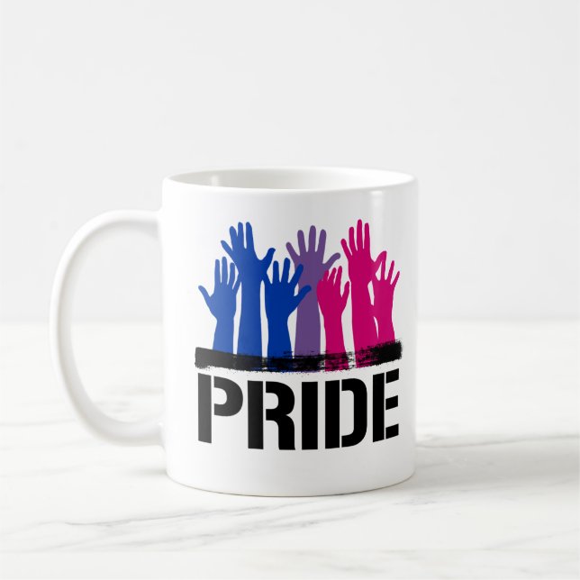 Bisexuell Tillsammans Pride Kaffemugg (Vänster)