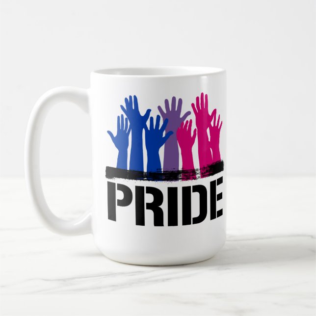 Bisexuell Tillsammans Pride Kaffemugg (Vänster)