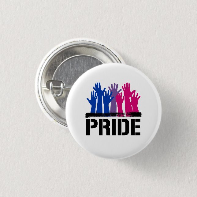 Bisexuell Tillsammans Pride Knapp (Framsida & baksida)