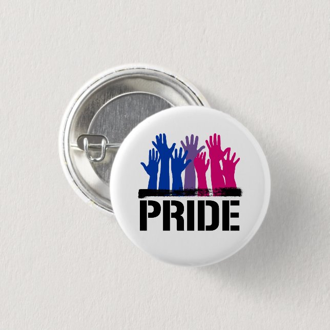 Bisexuell Tillsammans Pride Knapp (Framsida & baksida)