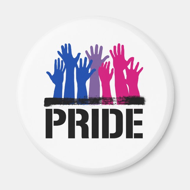 Bisexuell Tillsammans Pride Magnet (Framsidan)