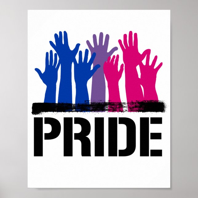 Bisexuell Tillsammans Pride Poster (Framsidan)