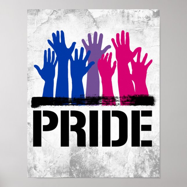 Bisexuell Tillsammans Pride Poster (Framsidan)