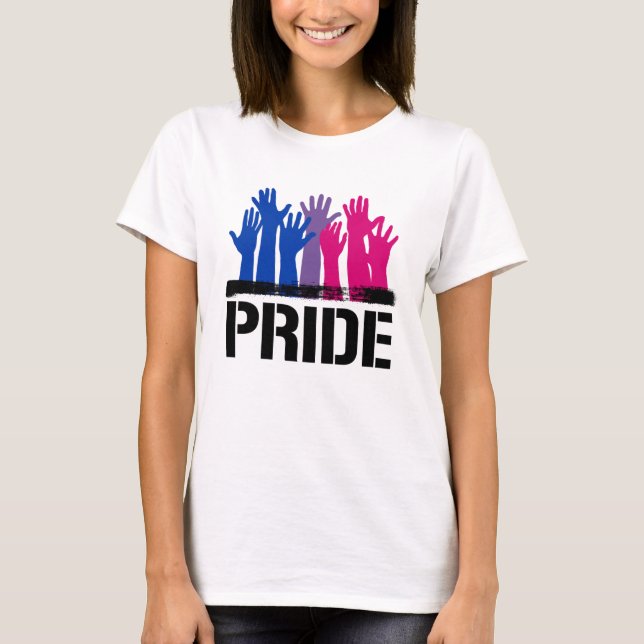 Bisexuell Tillsammans Pride T Shirt (Framsida)