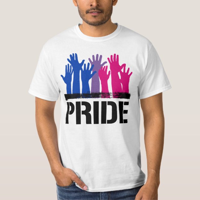 Bisexuell Tillsammans Pride T Shirt (Framsida)
