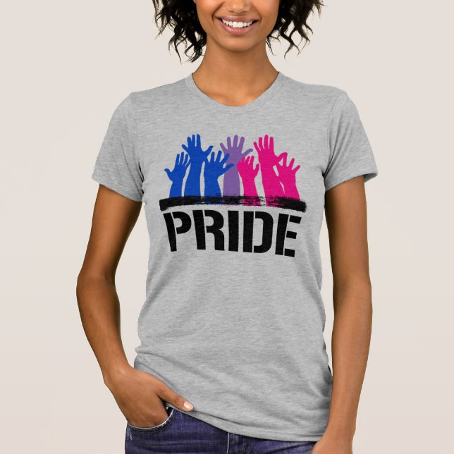 Bisexuell Tillsammans Pride T Shirt (Framsida)