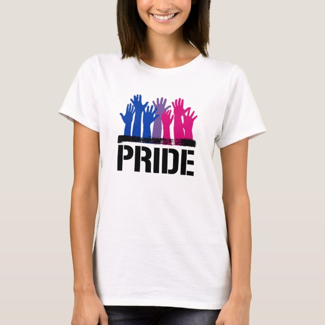 Bisexuell Tillsammans Pride T Shirt (Framsida)