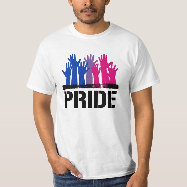 Bisexuell Tillsammans Pride T Shirt (Framsida)