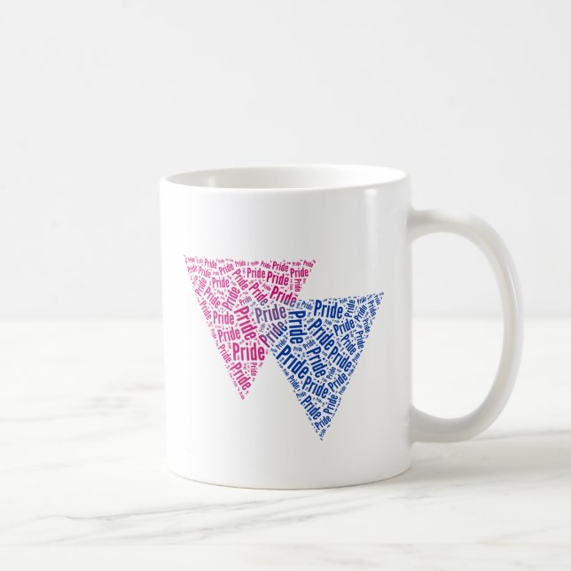 BISEXUELL TRIANGEL ORD MÖNSTER KAFFEMUGG (Höger)