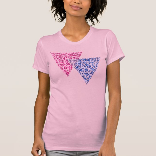 BISEXUELL TRIANGEL ORD MÖNSTER T SHIRT (Framsida)