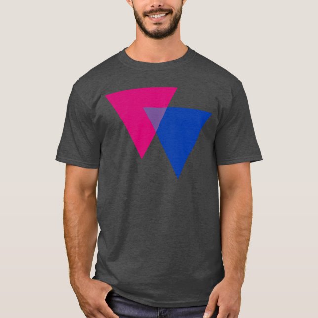 BISEXUELL TRIANGELSYMBOL T SHIRT (Framsida)