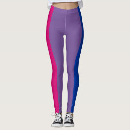 Bisexuell vertikal rand för prideflagga LGBT Leggings