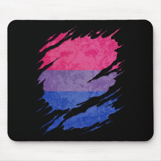 Bisexuella den rev sönder prideflagga avslöjer musmatta (Framsidan)