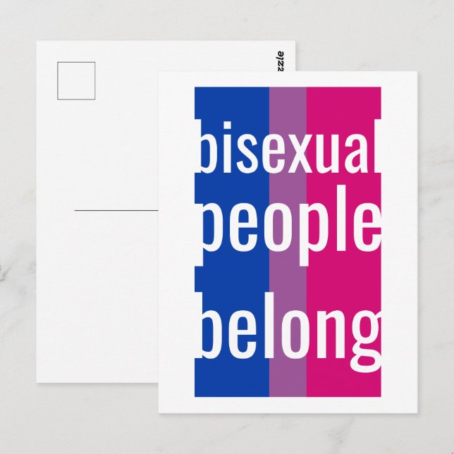 bisexuella hör hemma vykort (Fram/baksida)