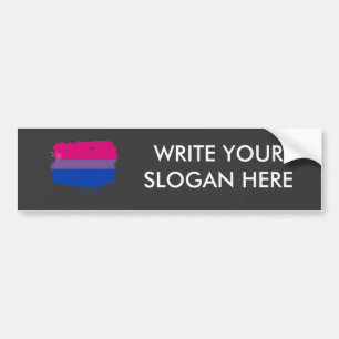 Bisexuella pridefärger bildekal