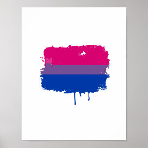 Bisexuella pridefärger poster