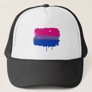 Bisexuella pridefärger truckerkeps