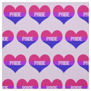 Bisexuella pridekärlekhjärtor tyg