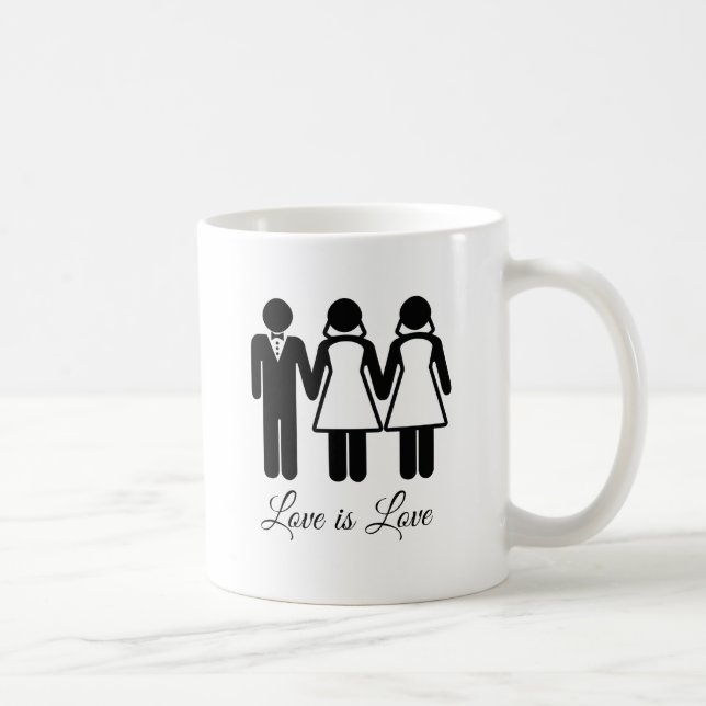 BISEXUELLT BRÖLLOP KÄRLEK ÄR KÄRLEK KAFFEMUGG (Höger)