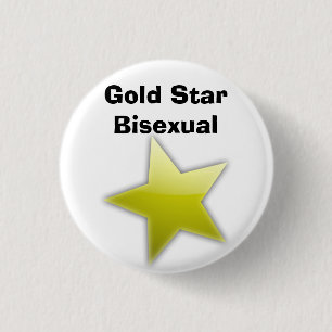 Bisexuellt emblem för guld- stjärna knapp