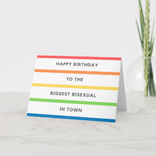 Bisexuellt kort för grattis på födelsedagen LGBT -