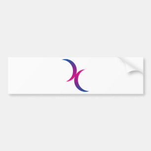 Bisexuellt månesymbol bildekal