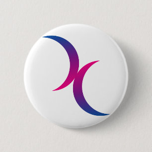 Bisexuellt månesymbol knapp