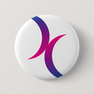 Bisexuellt månesymbol knapp