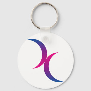 Bisexuellt månesymbol nyckelring