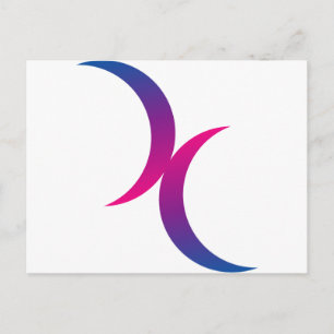 Bisexuellt månesymbol vykort