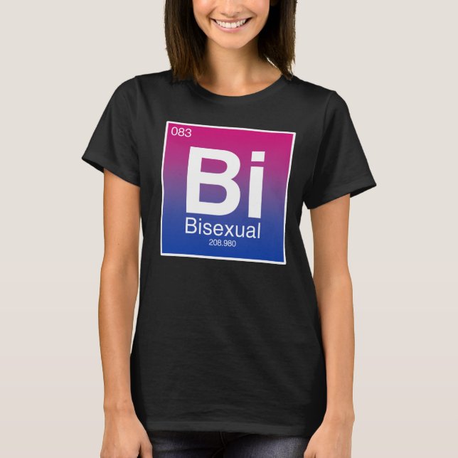 Bisexuellt periodiskt systemelement t shirt (Framsida)